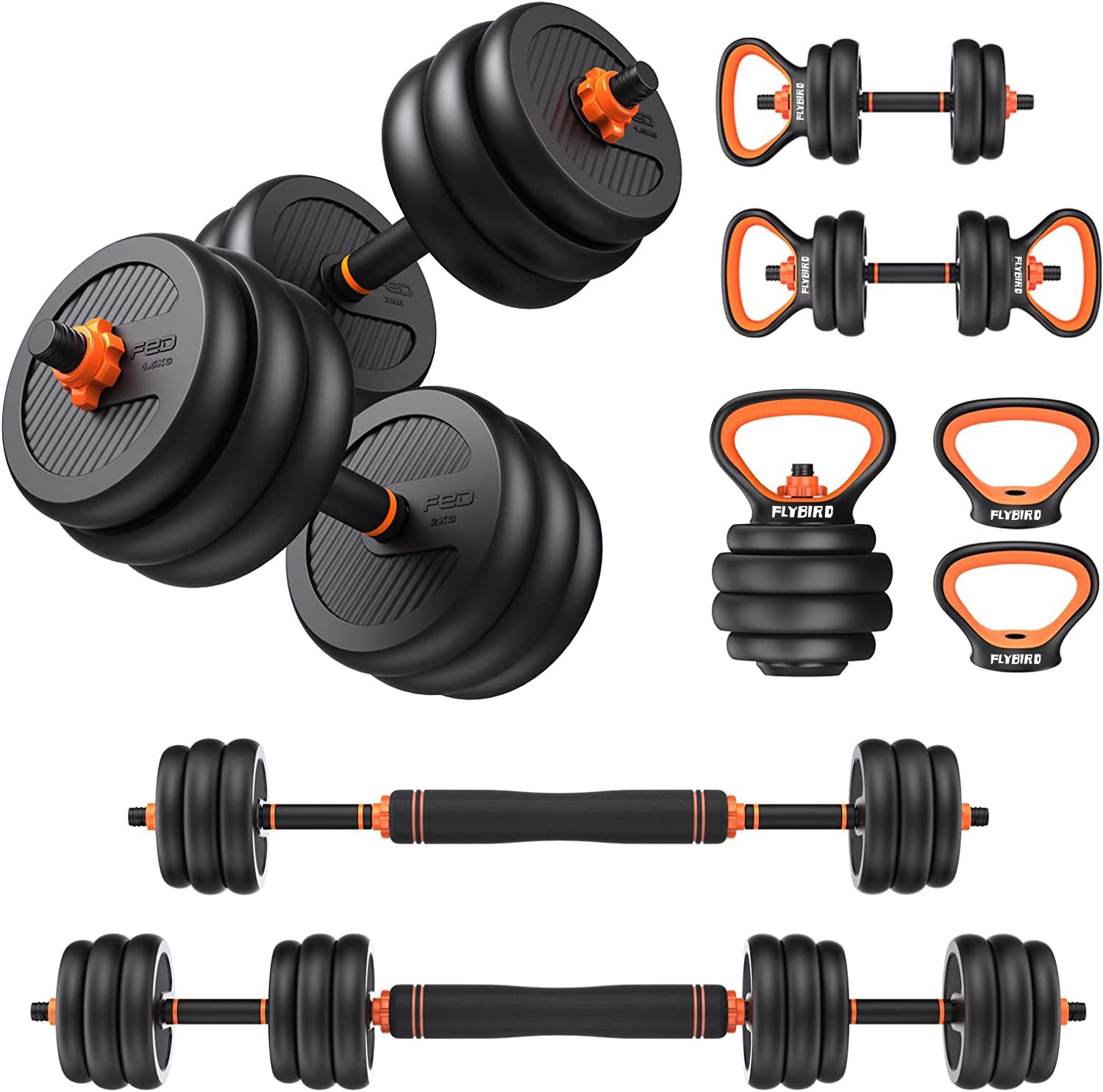 Bundle: Set Of Adjustable Dumbbells (50 lbs., 70 lbs., or 90 lbs ...