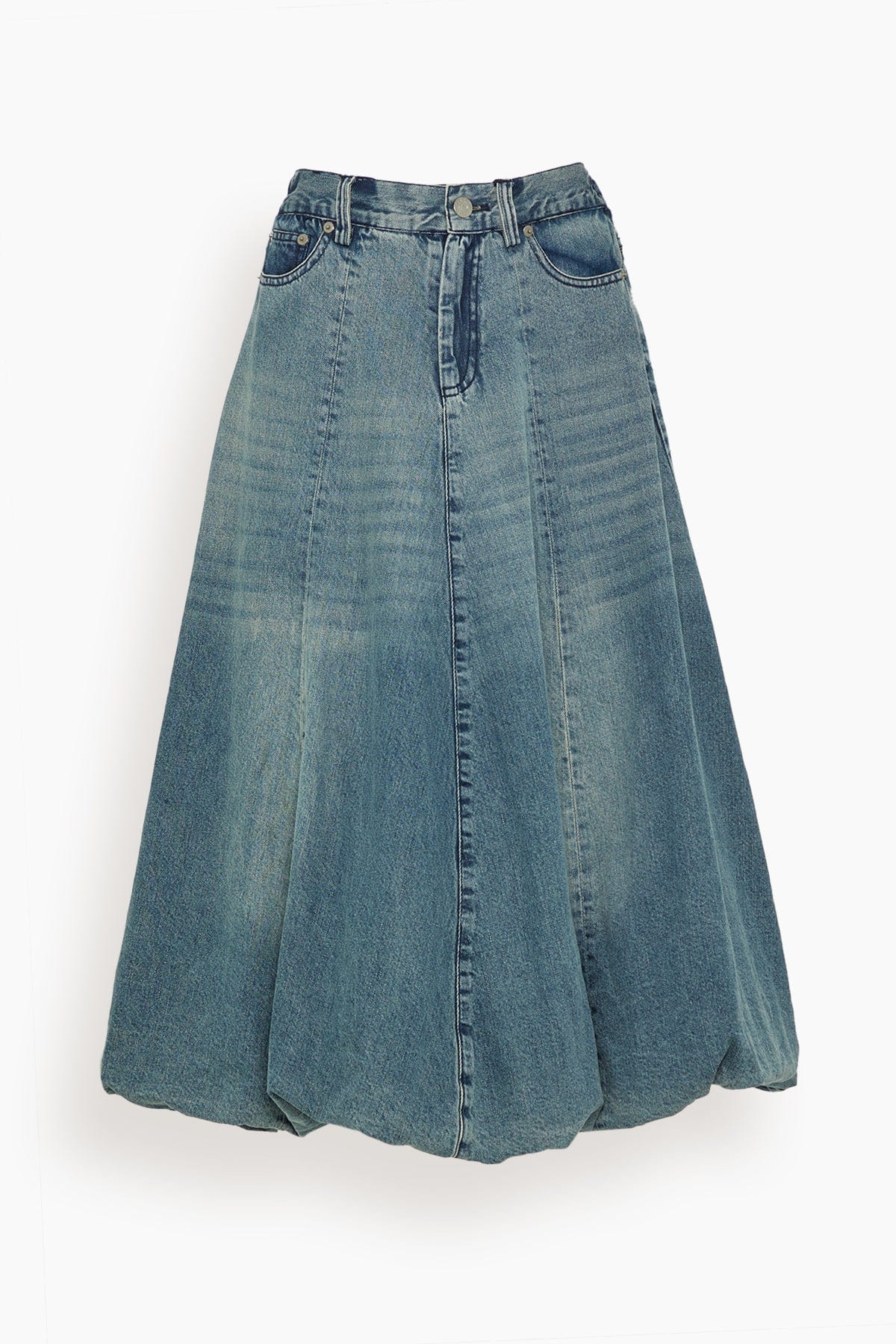 Amari Denim Bubble Skirt Blue