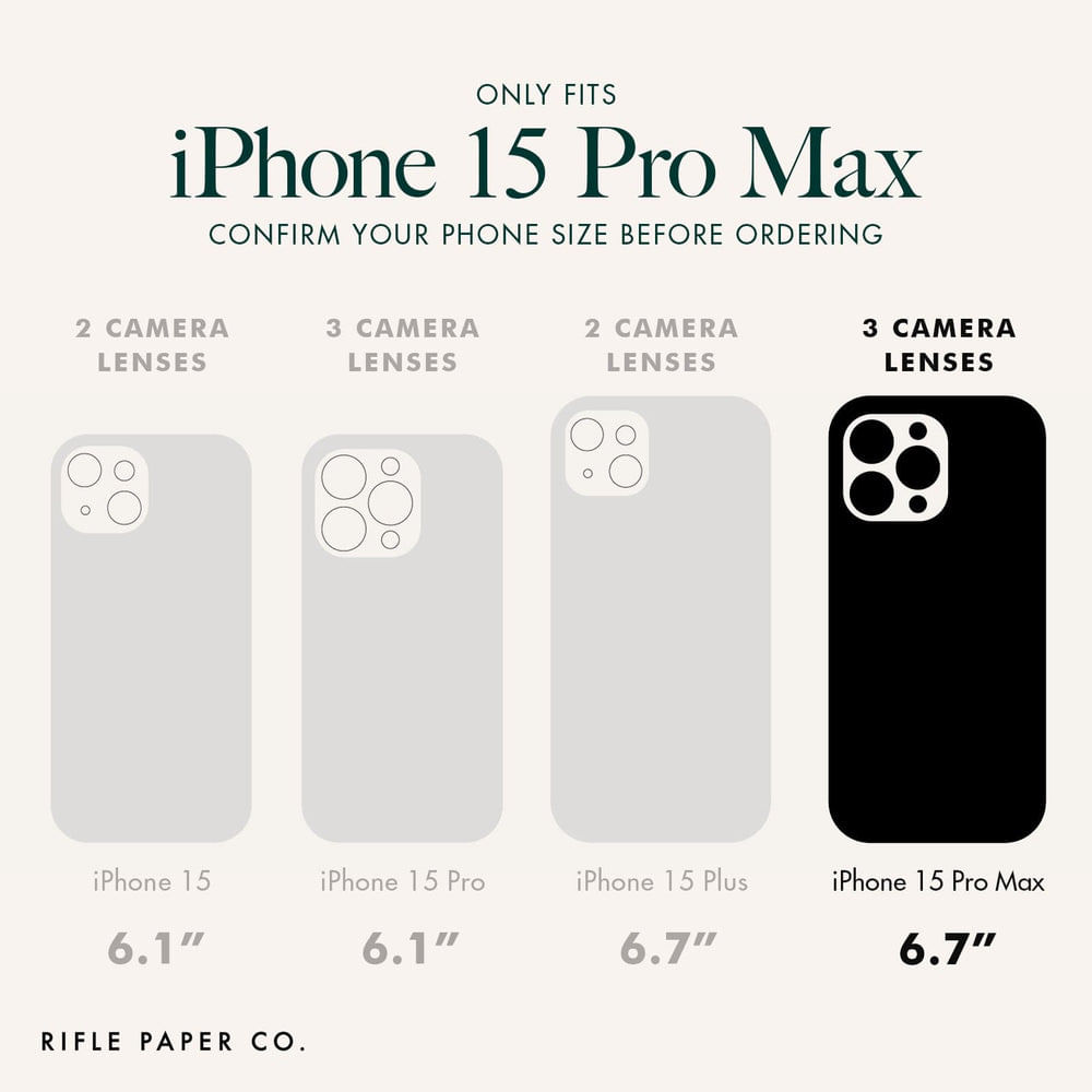 Rifle Paper Co. Petite Fleurs Magsafe - iPhone 15 Pro Max