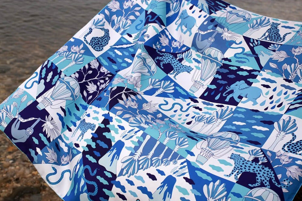 DOUBLE SIDED SCARF PAINTED LAND